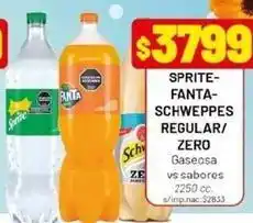 Almacor Sprite - sprite-fanta-schweppes regular/ zero gaseosa oferta