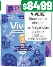 Almacor Vivere - suavizante cl uevo sico vs fragancias doy pack 3000 cc. s/imp. nac:$7024 oferta