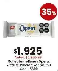 Coto Opera - galletitas rellenas oferta