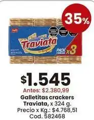 Coto Traviata - galletitas crackers oferta