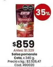 Coto Coto - salsa pomarola oferta