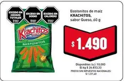 Cooperativa Obrera Krachitos - bastonitos de maiz krachitos, sabor queso oferta