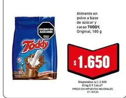 Cooperativa Obrera Toddy - alimento en polvo a base de az uevo y cacao oferta
