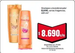 Cooperativa Obrera Elvive - shampoo o acondicionador oferta