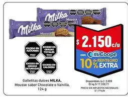 Cooperativa Obrera Milka - galletitas dulces oferta