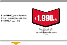 Cooperativa Obrera Fargo - pan para panchos, hamburguesas oferta