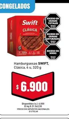 Cooperativa Obrera Swift - hamburguesas clásica oferta