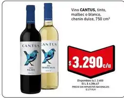 Cooperativa Obrera Malbec - vino tinto, malbec o blanco, chenin dulce oferta