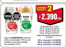 Cooperativa Obrera La serenísima - yogur oferta
