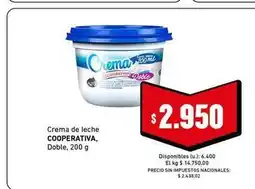 Cooperativa Obrera Crema de leche oferta