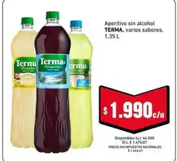 Cooperativa Obrera Terma - aperitivo sin alcohol oferta