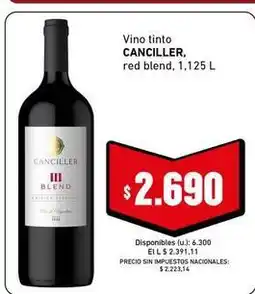 Cooperativa Obrera Canciller - vino tinto red blend oferta