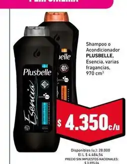 Cooperativa Obrera Plusbelle - shampoo o acondicionador oferta