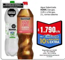Cooperativa Obrera H2oh - agua saborizada oferta