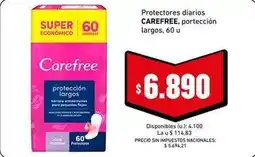 Cooperativa Obrera Carefree - protectores diarios largos oferta