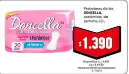 Cooperativa Obrera Doncella - protectores diarios anat0micos, sin perfume oferta