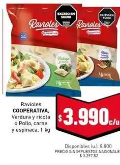 Cooperativa Obrera Ravioles oferta