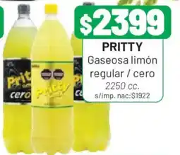 Almacor Pritty gaseosa limón regular / cero oferta