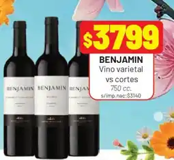 Almacor Benjamin vino varietal vs cortes oferta
