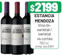 Almacor Estancia mendoza vino bivarietal / varietal vs cortes oferta