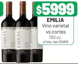 Almacor Emilia vino varietal vs cortes oferta