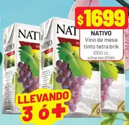 Almacor Nativo vino de mesa tinto tetra brik oferta