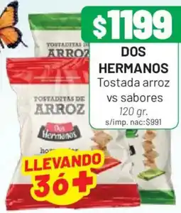 Almacor Dos hermanos tostada arroz vs sabores oferta