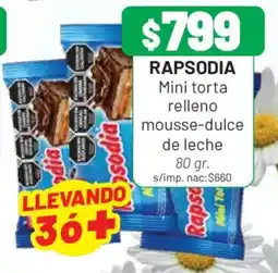 Almacor Rapsodia mini torta relleno mousse-dulce de leche Rapsodia mini torta relleno mousse-dulce de leche oferta