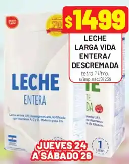 Almacor Leche larga vida entera/ descremada oferta