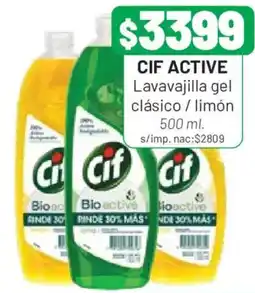 Almacor Cif active lavavajilla gel clásico / limón oferta
