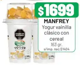 Almacor Manfrey yogur vainilla clásico con cereal oferta