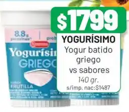 Almacor Yogurísimo yogur batido griego vs sabores oferta