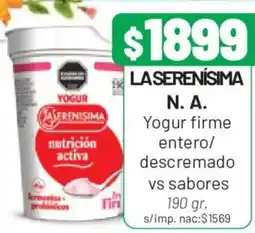 Almacor La serenisima yogur firme entero/ descremado vs sabores oferta
