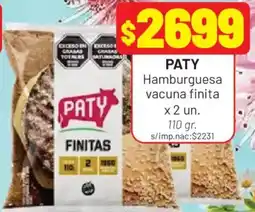 Almacor Paty hamburguesa vacuna finita oferta