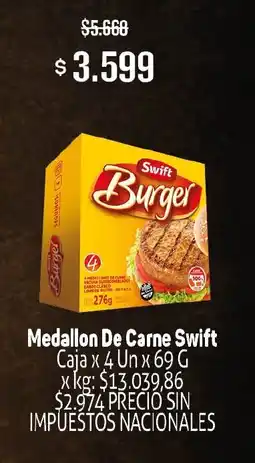 Makro Swift medallon de carne oferta