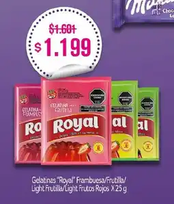 Makro Royal gelatinas frambuesa/frutilla/light frutilla/light frutos rojos oferta