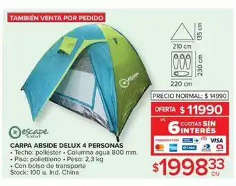 Carrefour Carpa Pop Up Automatic 4 Personas oferta