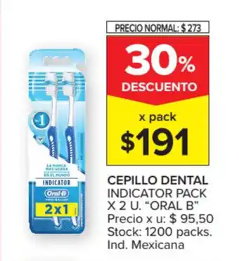 Carrefour Oral B Cepillo Dental Indicator Pack x 2u. oferta