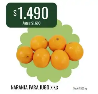 Naranja para jugo x kg