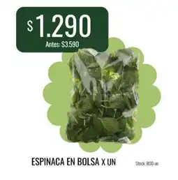 Super MAMI Espinaca en bolsa x un oferta
