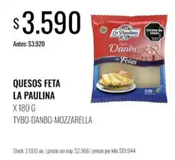 Super MAMI La paulina quesos feta danbo en fetas oferta