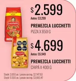 Super MAMI Lucchetti premezcla pizza oferta