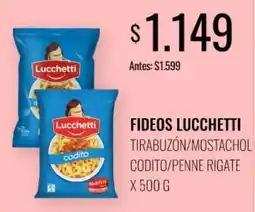 Super MAMI Lucchetti fideos tirabuzón/mostachol codito/penne rigate oferta