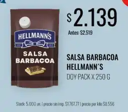 Super MAMI Hellmann's salsa barbacoa oferta