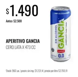 Super MAMI Gancia aperitivo oferta