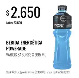 Super MAMI Powerade bebida energética oferta