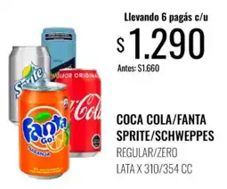 Super MAMI Coca cola/fanta sprite/schweppes oferta