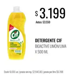 Super MAMI Cif detergente bioactive limón/lima oferta
