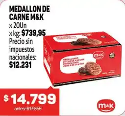Makro M&K medallon de carne m&k oferta