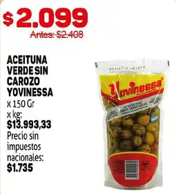 Makro Yovinessa aceituna verde sin carozo oferta